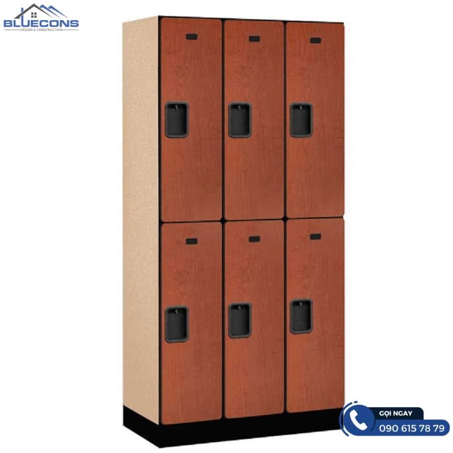 Tủ locker gỗ công nghiệp - BLUECONS